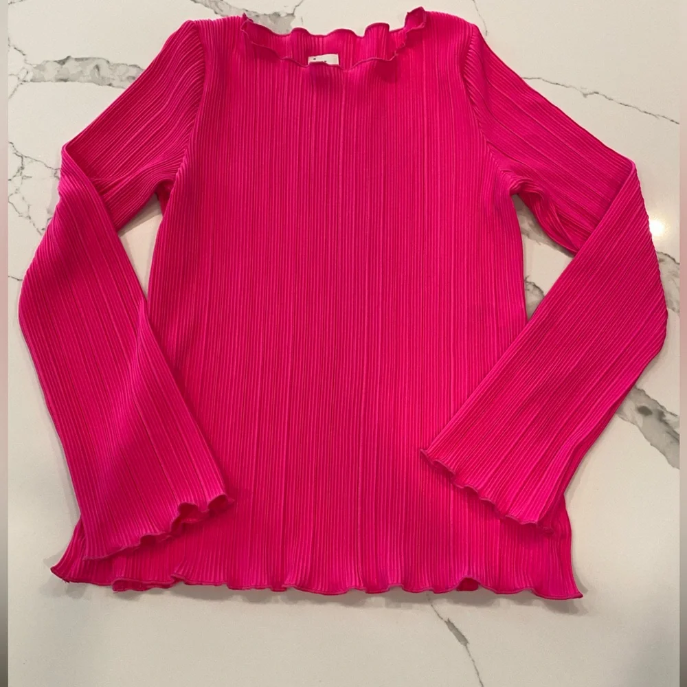 A New Day Vibrant Pink Long Sleeve Top Size Medium - Picture 2 of 7